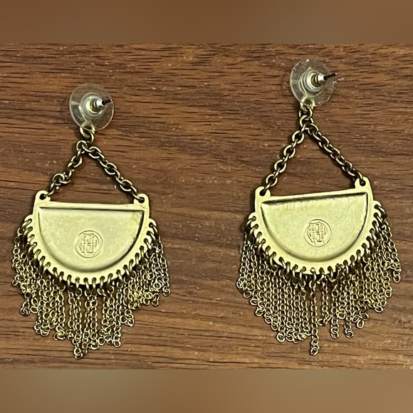 House of Harlow 1960 Enamel Fringe Drop Earrings - Picture 3 of 4